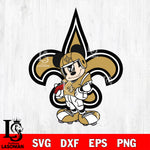 Disney Mickey Mouse New Orleans Saints SVG , NFL svg,eps,dxf,png file, digital download