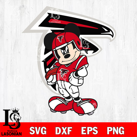 Disney Mickey Mouse Atlanta Falcons SVG , NFL svg,eps,dxf,png file, digital download
