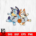 BLUEY SAN ANTONIO SPURS svg eps dxf png file, Digital Download, Instant Download