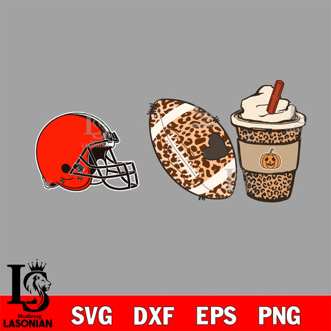Fall Season Leopard Cleveland Browns svg, NFL svg eps dxf png file, Digital Download , Instant Download