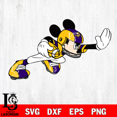 Disney Mickey Mouse Minnesota Vikings SVG , NFL svg,eps,dxf,png file, digital download