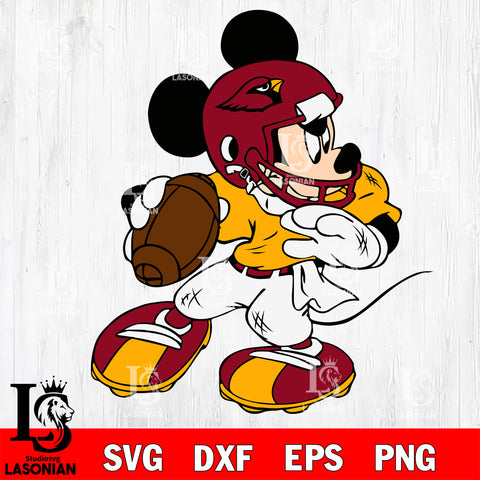 Disney Mickey Mouse Arizona Cardinals svg dxf eps png, Digital Download , Instant Download