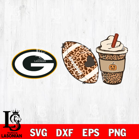 Fall Season Leopard Green Bay Packers svg, NFL svg eps dxf png file, Digital Download , Instant Download