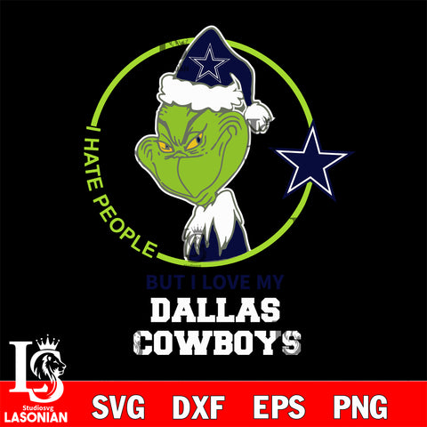 I hate people but i love my Dallas Cowboys svg, NFL svg eps dxf png file, Digital Download , Instant Download