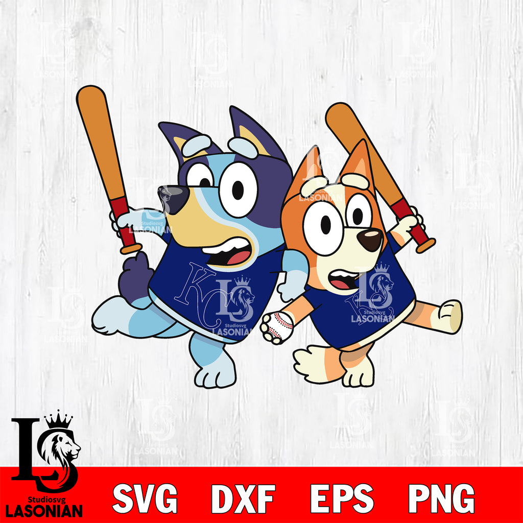 BLUEY KANSAS CITY ROYALS svg eps dxf png file, Digital Download