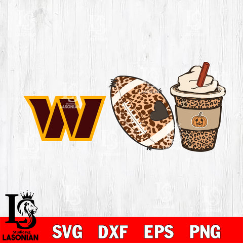 Fall Season Leopard Washington Commanders svg, NFL svg eps dxf png file, Digital Download , Instant Download