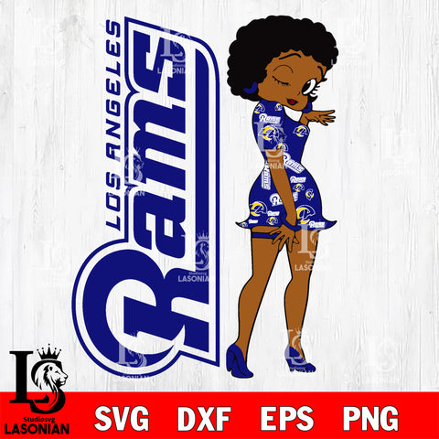 Los Angeles Rams FASHION GIRL svg,eps,dxf,png file, Digital Download , Instant Download