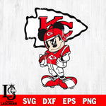 Disney Mickey Mouse Kansas City Chiefs SVG , NFL svg,eps,dxf,png file, digital download