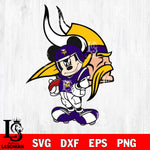 Disney Mickey Mouse Minnesota Vikings SVG , NFL svg,eps,dxf,png file, digital download