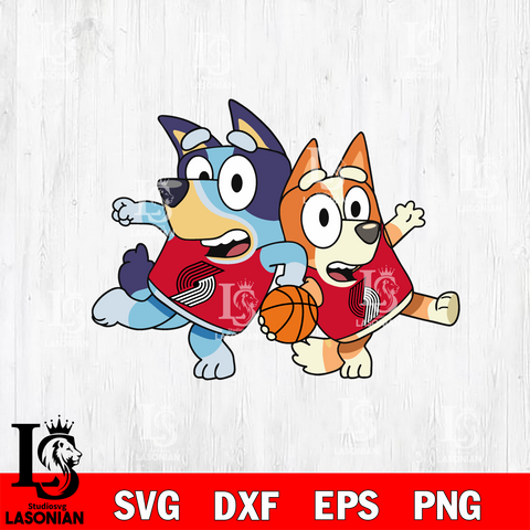 BLUEY PORTLAND TRAIL BLAZERS svg eps dxf png file, Digital Download, Instant Download