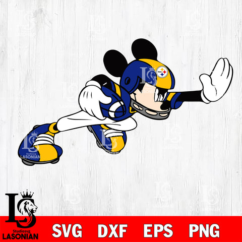 Disney Mickey Mouse Pittsburgh Steelers SVG , NFL svg,eps,dxf,png file, digital download
