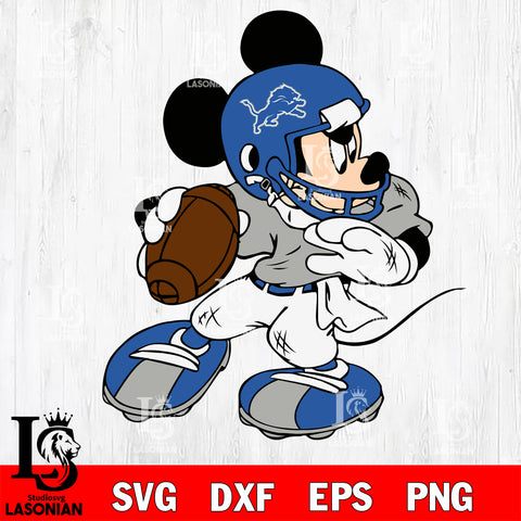 Disney Mickey Mouse Detroit Lions svg dxf eps png, Digital Download , Instant Download