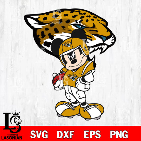 Disney Mickey Mouse Jacksonville Jaguars SVG , NFL svg,eps,dxf,png file, digital download