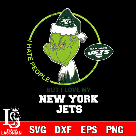 I hate people but i love my New York Jets svg, NFL svg eps dxf png file, Digital Download , Instant Download