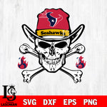 Skull fire Seattle Seahawks svg eps dxf png file, digital download , Instant Download
