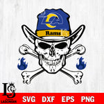 Skull fire Los Angeles Rams svg eps dxf png file, digital download , Instant Download