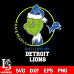 I hate people but i love my Detroit Lions svg, NFL svg eps dxf png file, Digital Download , Instant Download