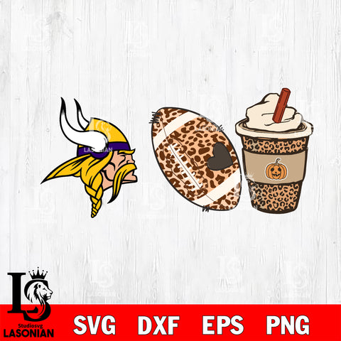 Fall Season Leopard Minnesota Vikings svg, NFL svg eps dxf png file, Digital Download , Instant Download