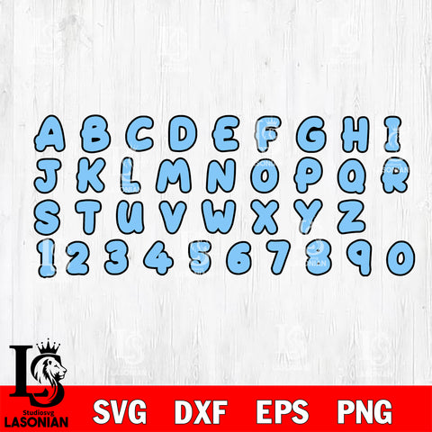 font Bluey svg dxf eps png file, Digital Download , Instant Download