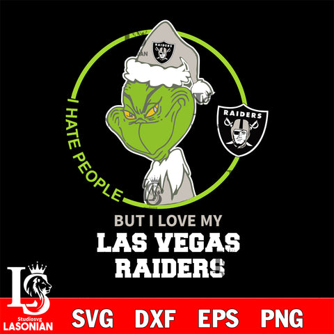 I hate people but i love my Las Vegas Raiders svg, NFL svg eps dxf png file, Digital Download , Instant Download