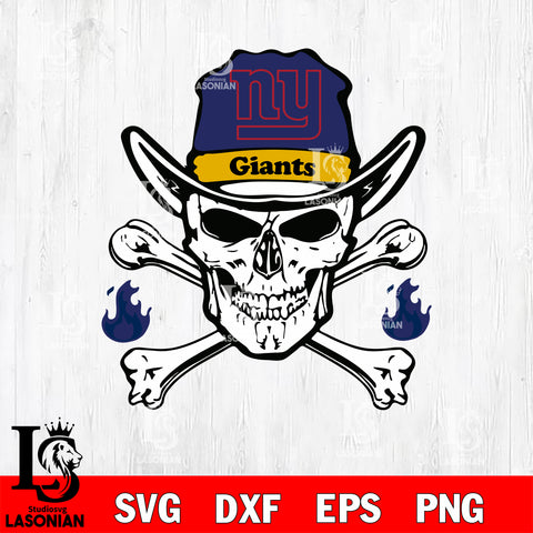 Skull fire New York Giants svg eps dxf png file, digital download , Instant Download
