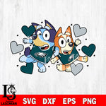 bluey Philadelphia Eagles svg eps dxf png file, digital download , Instant Download