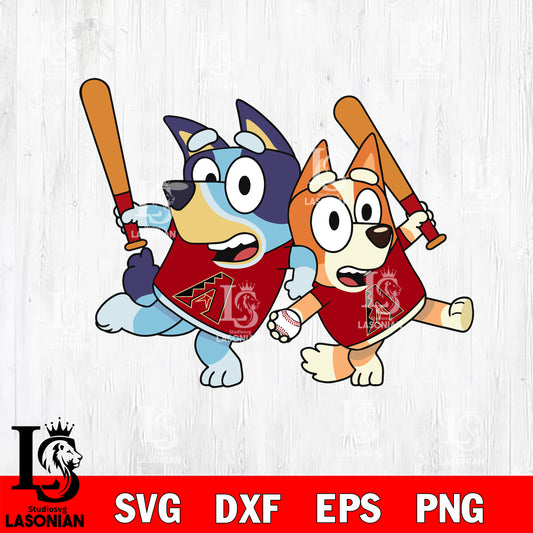 BLUEY ARIZONA DIAMONDBACKS svg eps dxf png file, Digital Download, Instant Download
