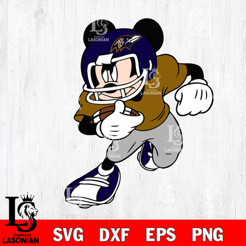 Disney Mickey Mouse Baltimore Ravens svg dxf eps png, Digital Download , Instant Download