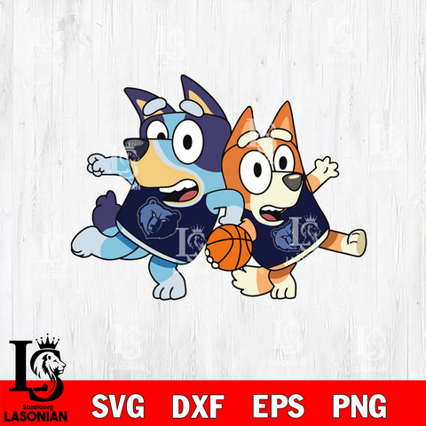 BLUEY MEMPHIS GRIZZLIES svg eps dxf png file, Digital Download, Instant Download