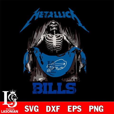 Buffalo Bills metallica svg eps dxf png file, digital download , Instant Download