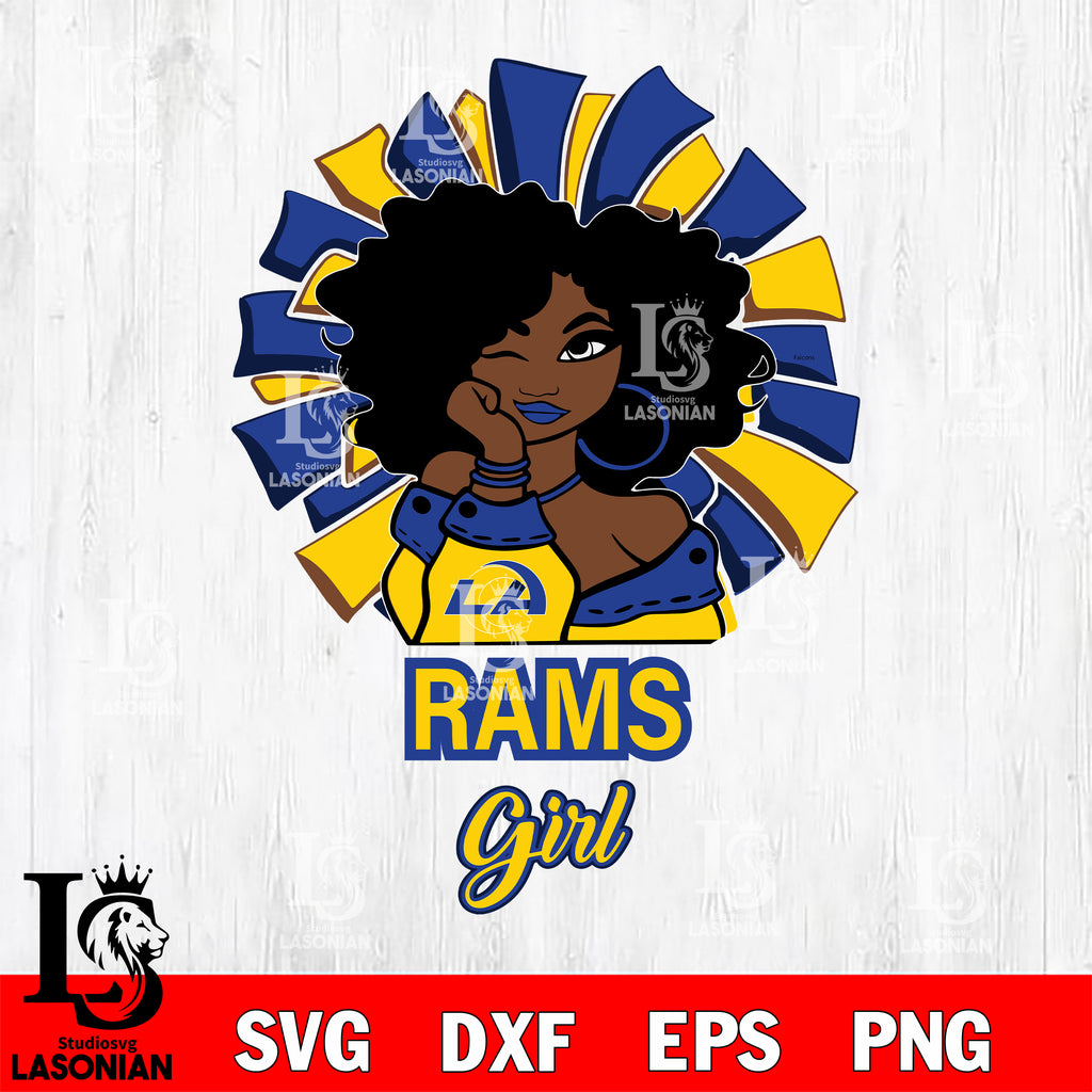 Los Angeles Rams girls svg eps dxf png file, digital download , Instan ...