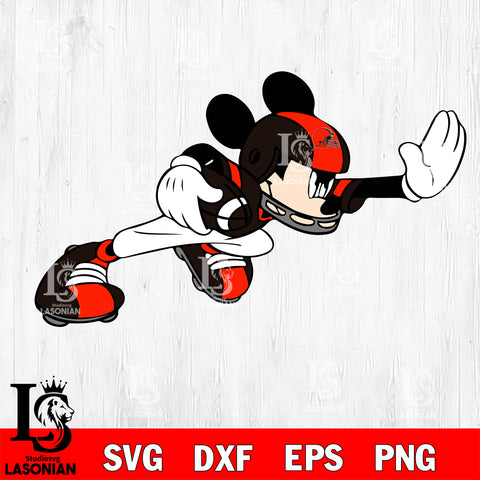 Disney Mickey Mouse Cleveland Browns SVG , NFL svg,eps,dxf,png file, digital download