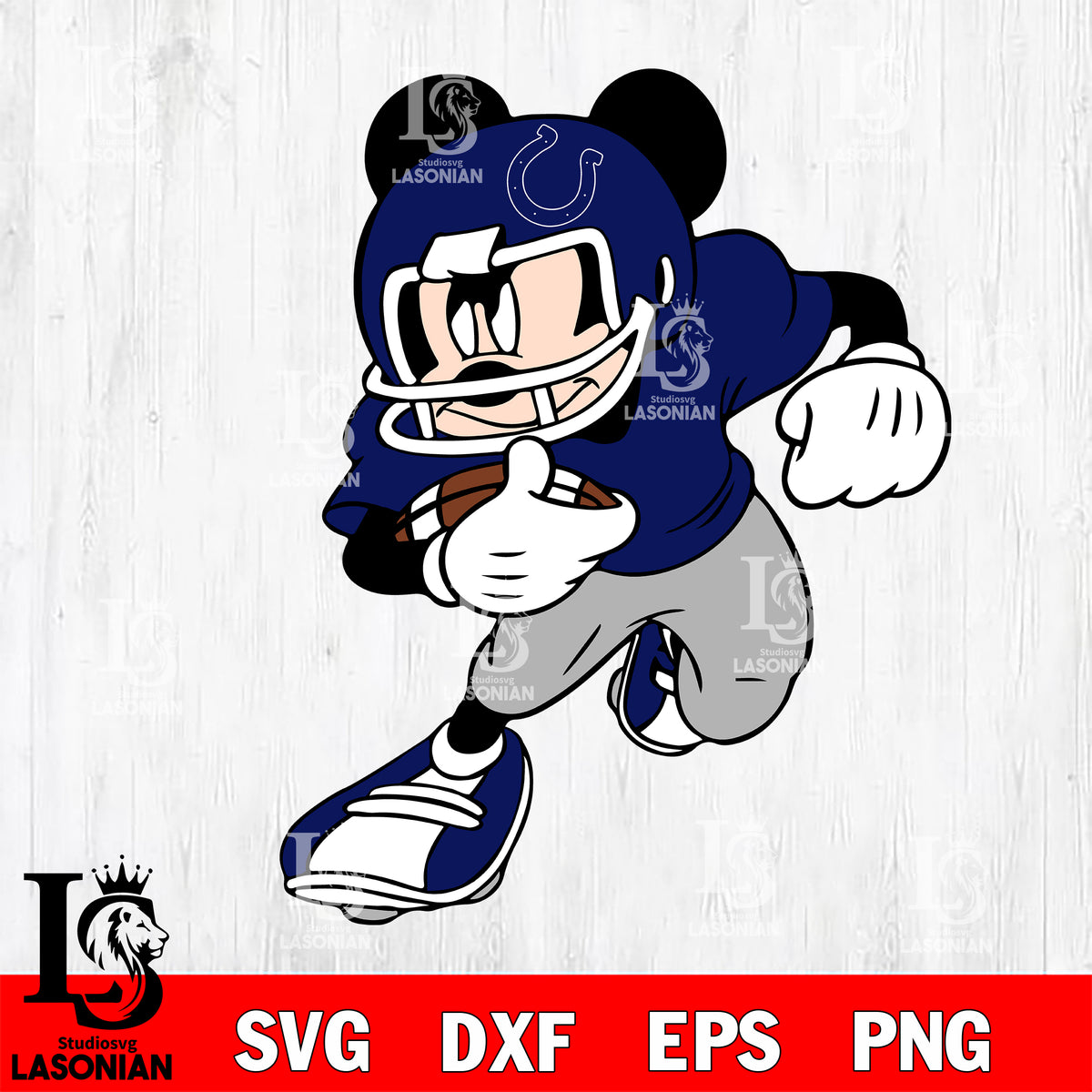 Disney Mickey Mouse Indianapolis Colts svg dxf eps png, Digital Downlo ...
