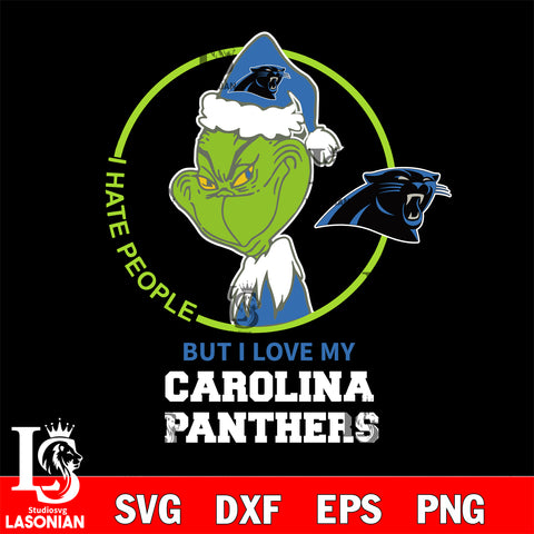 I hate people but i love my Carolina Panthers svg, NFL svg eps dxf png file, Digital Download , Instant Download