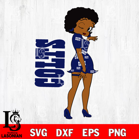 Indianapolis Colts FASHION GIRL svg,eps,dxf,png file, Digital Download , Instant Download