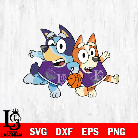 BLUEY SACRAMENTO KINGS svg eps dxf png file, Digital Download, Instant Download