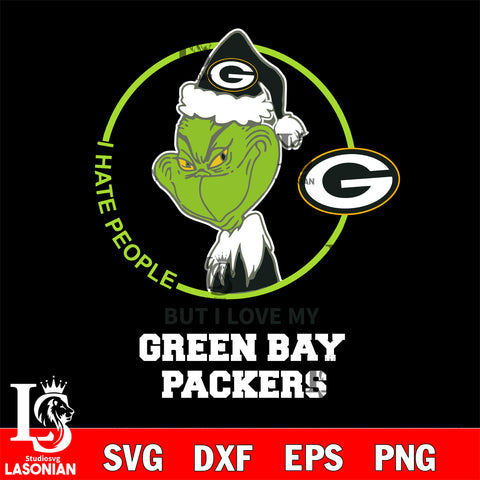 I hate people but i love my Green Bay Packers svg, NFL svg eps dxf png file, Digital Download , Instant Download