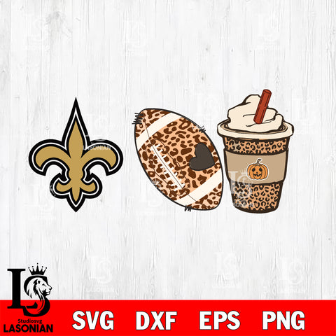 Fall Season Leopard New Orleans Saints svg, NFL svg eps dxf png file, Digital Download , Instant Download