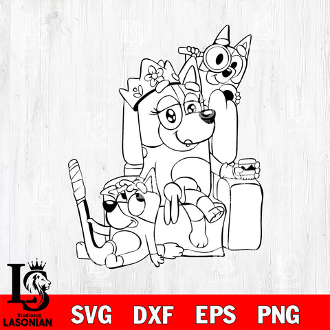 Bluey svg dxf eps png file, Digital Download , Instant Download