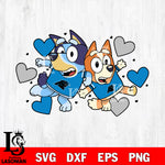 bluey Carolina Panthers svg eps dxf png file, digital download , Instant Download