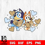 bluey New Orleans Saints svg eps dxf png file, digital download , Instant Download