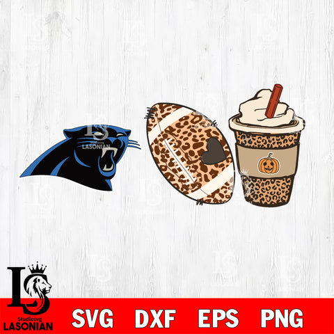 Fall Season Leopard Carolina Panthers svg, NFL svg eps dxf png file, Digital Download , Instant Download