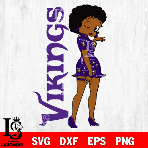 Minnesota Vikings FASHION GIRL svg,eps,dxf,png file, Digital Download , Instant Download