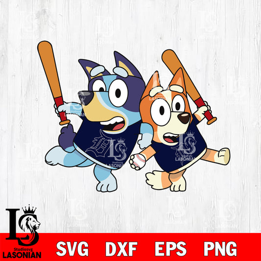 BLUEY DETROIT TIGERS svg eps dxf png file, Digital Download, Instant Download