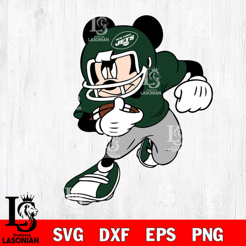 Disney Mickey Mouse New York Jets svg dxf eps png, Digital Download , Instant Download