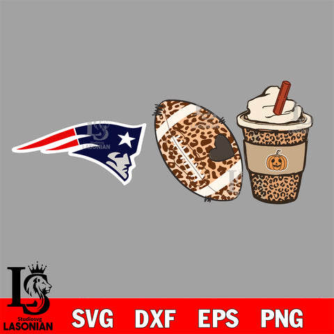 Fall Season Leopard New England Patriots svg, NFL svg eps dxf png file, Digital Download , Instant Download