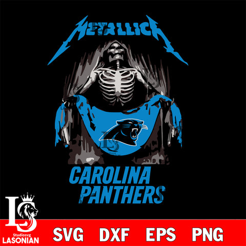 Carolina Panthers metallica svg eps dxf png file, digital download , Instant Download
