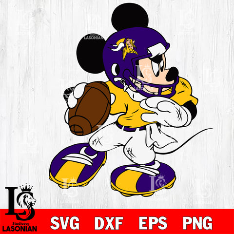 Disney Mickey Mouse Minnesota Vikings svg dxf eps png, Digital Download , Instant Download