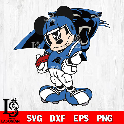 Disney Mickey Mouse Carolina Panthers SVG , NFL svg,eps,dxf,png file, digital download