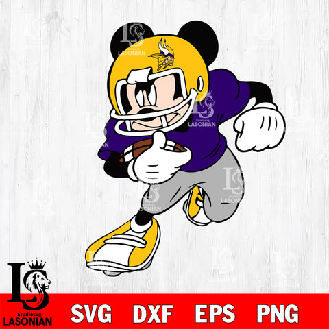 Disney Mickey Mouse Minnesota Vikings svg dxf eps png, Digital Download , Instant Download
